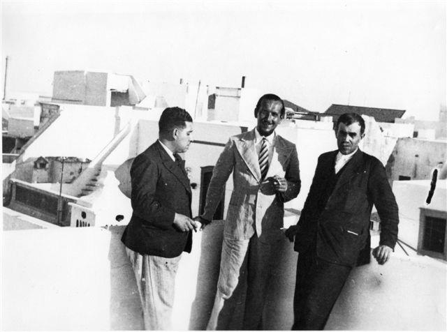 Boris, in der Mitte, im Exil in Portugal