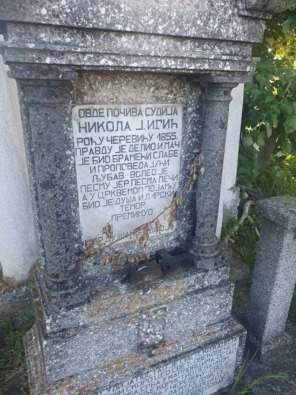 SAM SEBI NAPISAO EPITAF: Grob Nikole Igića