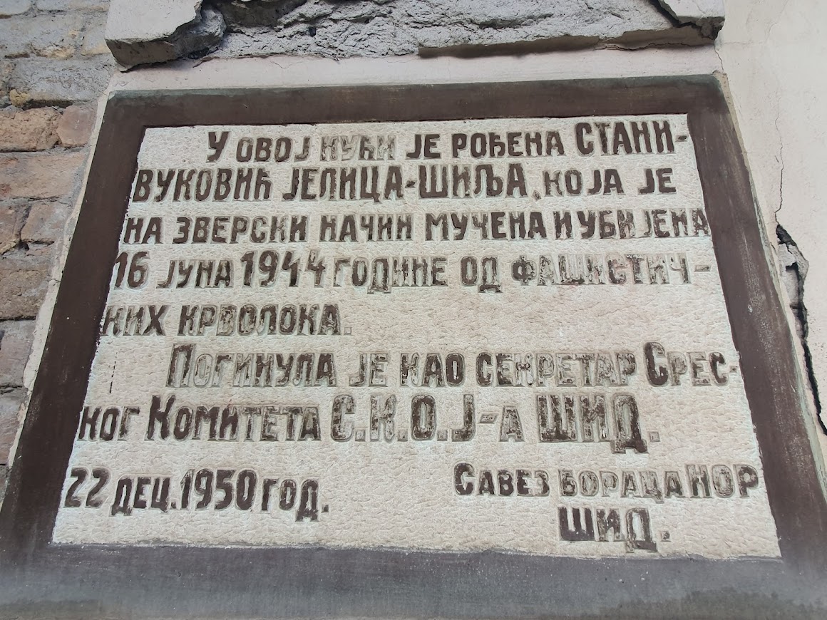 HEROINA: Tabla na kući u kojoj je rođena Jelica Stanivuković Šilja