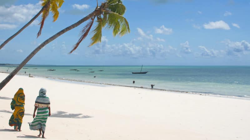 NUMBER OF TOURISTS DOUBLED IN JUST ONE YEAR: A Zanzibar beach