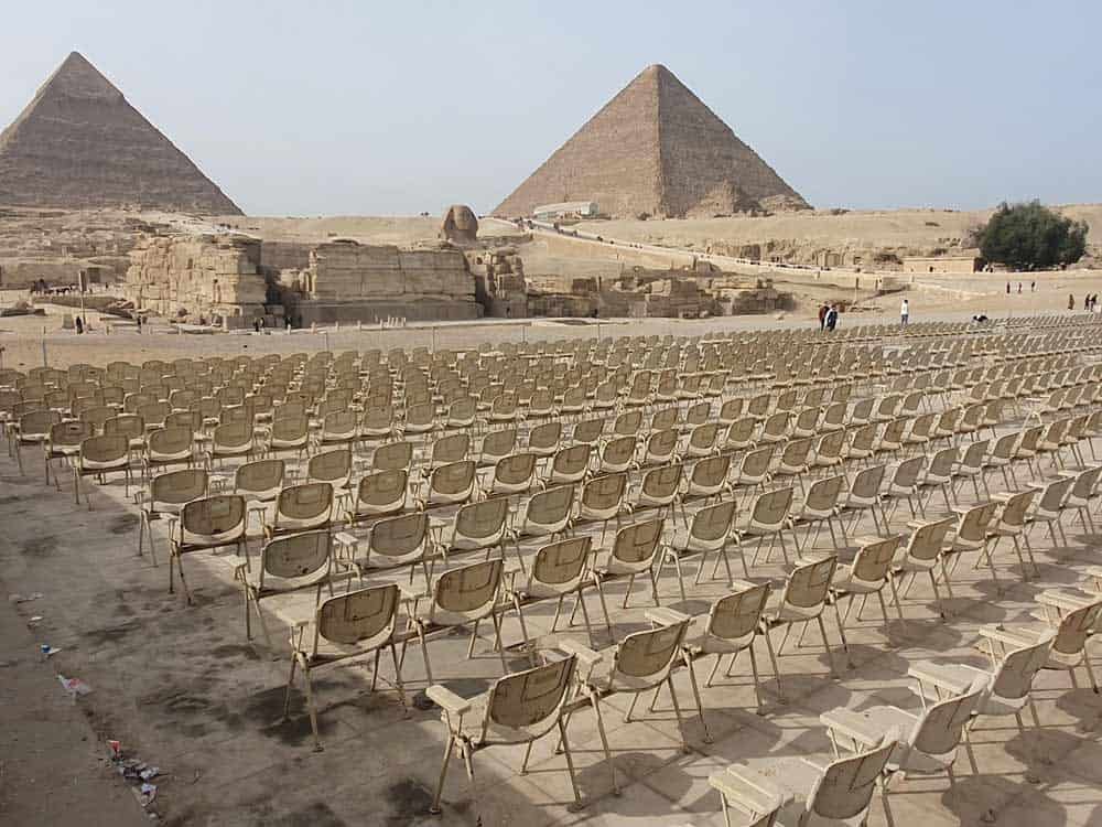 JOŠ UVEK BEZ "AIDE": Auditorijum ispred Sfinge i piramida u Gizi