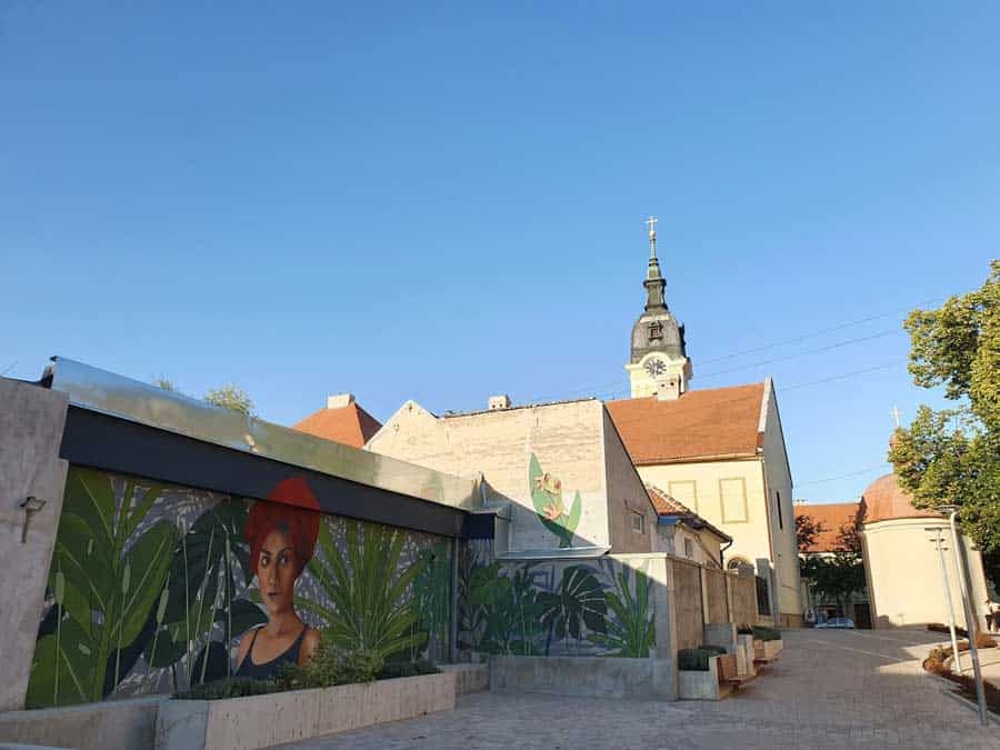 21. vek: Mural u centru Sombora
