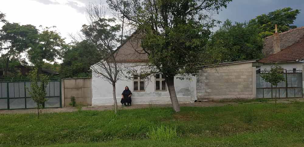 Baka pred kućom: Prizor iz Masarikove ulice u Gložanu