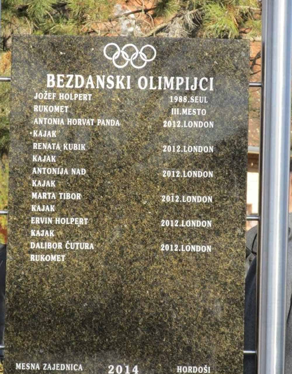 PONOS SELA: Tabla sa imenima bezdanskih olimpijaca