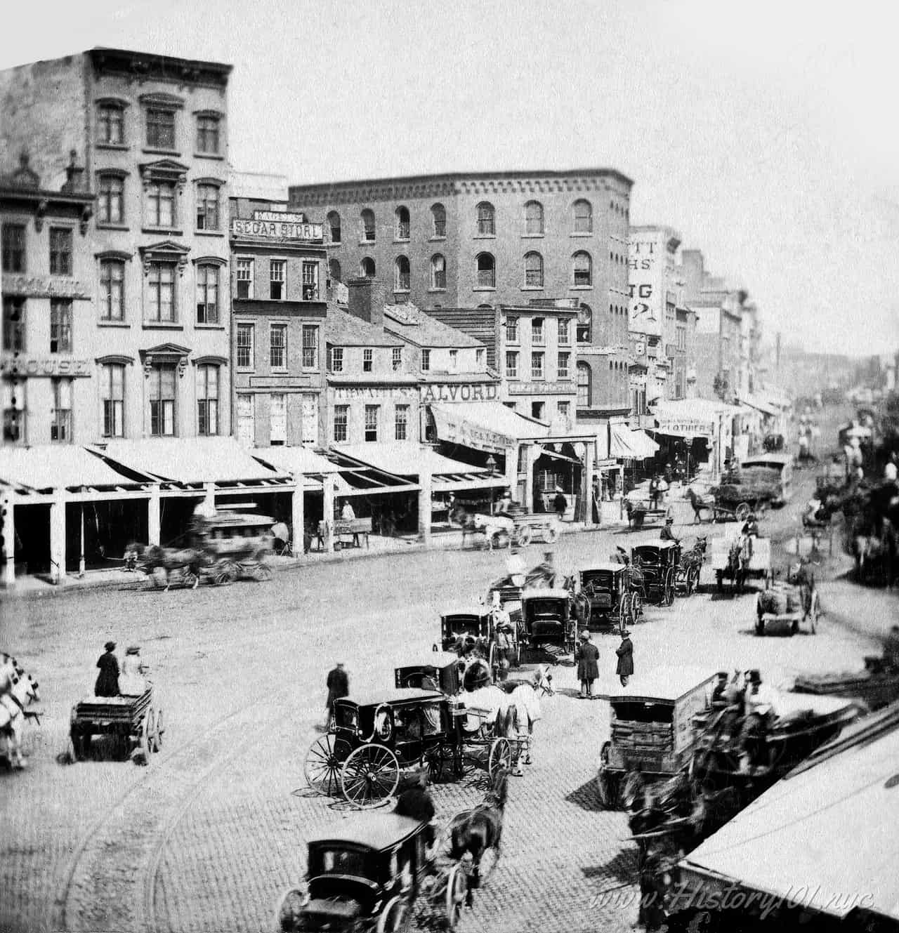 Chatham Square NYC 1865
